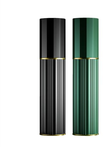 Aurdox Parfümzerstäuber, nachfüllbare und tragbare Parfümflasche für Reisen, 5 ml, kleine Sprühflaschen mit Bodenpumpe, Spender für Damen und Herren, auslaufsicher und luxuriöses Design (schwarz und