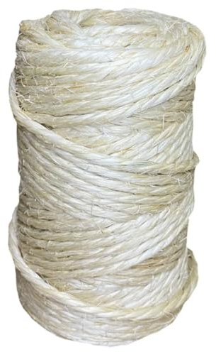 LAPOOH Cuerda 100% sisal 4 mm 50 m, Rollo Mimbre, Cuerda Manualidades, Cuerda Decorativa, para Tejer Crochet, Bobinas De Hilo, Cesta De Cuerda - SPU:155008