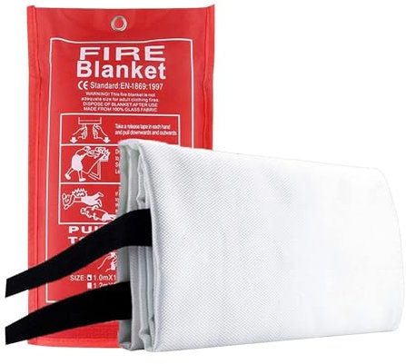 Fulenyi Feuerlöschdecke für Zuhause, Feuerlöschdecke,Feuerlöschdecke für zu Hause - Multifunktionales Brandschutzwerkzeug für Grill, Kamin, Arbeitsbereich, Schule, Auto und Lager