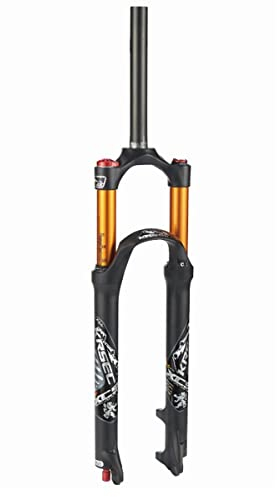 26-Zoll-Fahrradgabel, MTB-Luftfedergabel für Mountainbikes, Scheibenbremse, Schulterkontrolle, 1-1/8 Zoll Federweg, 120 mm