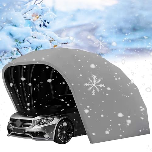 Abri de voiture extérieur grand hangar de stockage auvent, tente de fête portable de garage entièrement automatique, auvent de voiture pliable toutes saisons, abri de garage,6*2.7*2.5M/19.6*8.8*8.2ft