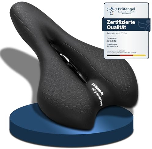 Deedlite Bike Sattel Premium Universal Sattel Pro 3.0 - Endlich Schmerzfrei Radfahren | Bequem Weich Memory Schaum Radsattel