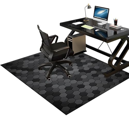 Bodenschutzmatte für Hartböden und Teppich Stuhlunterlage Gaming Bodenschutzmatte Bürostuhl Matte Teppich-Stuhlmatte 120 x 150 cm Bodenmatte rutschfest Bürostuhlunterlage Gaming Bürostuhl Stuhlmatten