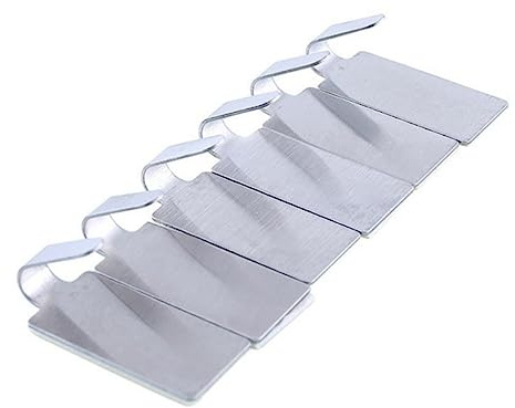 Operitacx Ganchos Adhesivos de Acero Inoxidable 6 Piezas, Puerta | Perforaciones, Acabado Plata, para Dormitorio y Baño, Diseño Moderno, Colgar Abrigos, Toallas, Llaves