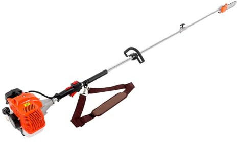 TITIDU 52CC 2-Stroke Pole Saw Gas Powered, 7.55FT Extendable Cordless Chainsaws,Pruner Pruning Saw Gas Powered Tree Trimmer, for Agriculture, Forest Fire Fighting, Horticulture