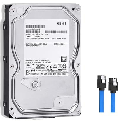 JXCHSWOU Computadora de Escritorio de 1000 GB, Disco Duro mecánico Interno de 3,5, SATA2/SATA3 de 6 GB/s, Disco Duro de 1 TB, 7200 RPM, búfer de 32 MB
