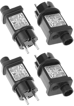 Alimentatore di rete a LED, 31 V, 6 W, 4 pezzi, trasformatore a bassa tensione con 8 modalità, catena di luci, adattatore per luci natalizie, rete luminosa