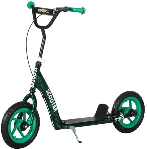 AIYAPLAY Kinderroller Verstellbarer Lenker 11 8 Zoll für 6-12 Jahre | Große Räder, Handbremse, Scooter Tretroller, Kickscooter Cityroller, für Jungen und Mädchen, Stahl