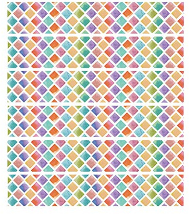 Lodoot Bunte quadratische Boden-Treppenaufkleber, Küchendekoration, mehrfarbig, PVC, 6 Stück