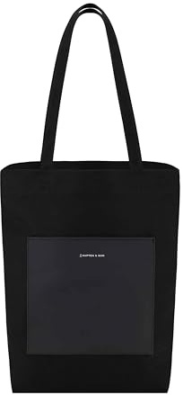 Kapten & Son Shopper Tasche Damen 16 L | Tote Bag aus recycelter Baumwolle | Schultertasche ideal zum Einkaufen, Alltag | Passend für DIN A4 | Stofftasche, Jutebeutel mit Innen- & Außenfach