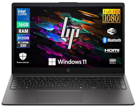 HP 250R G10 - Pc Portatile Display 15.6 FHD - Processore Intel Core 7-150U 10 Core 1.2Ghz - Ram 16GB DDR4, 512 GB SSD - Wi-Fi 6 - Notebook con Windows 11 Pro