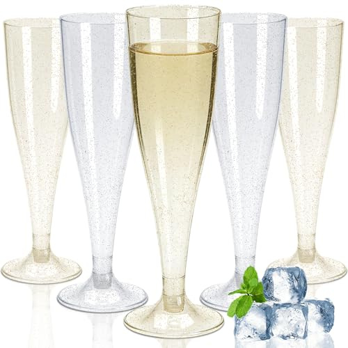 Hengxinc 36 PCS Plastic Prosecco Flutes Glasses, Champagne Flutes