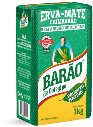 Mate thé natif, naturel, emballage sous vide, Erva Mate BARÃO Nativa 1 kg