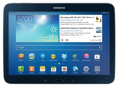 Samsung Galaxy Tab 3 25,7 cm (10,1 Zoll) Tablet (Intel Atom Z2560, 1,6GHz, 1GB RAM, 16GB interner Speicher, 3,2 Megapixel Kamera, WiFi, Android 4.2) schwarz