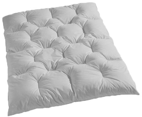 Bettenhaus Daunendecke, Karo-Steppbett, Winter warm, 135x200cm, 70% Federn / 30% Daunen, Typ: Canada, 1440 gr.