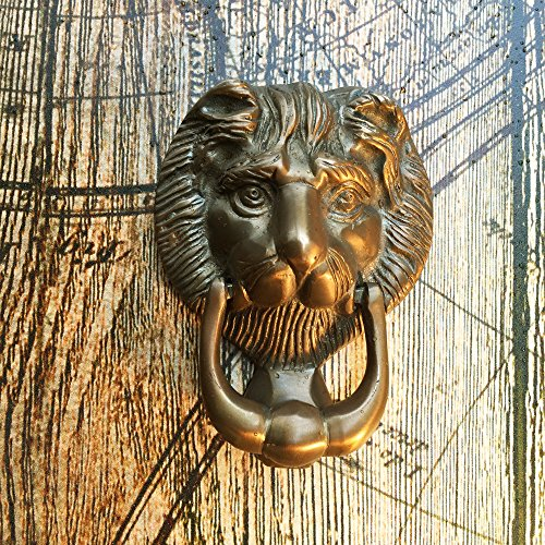 Antikas - Türklopfer Messing Löwe - Haustür Klopfer Klingel Tür Klopfer wie antik