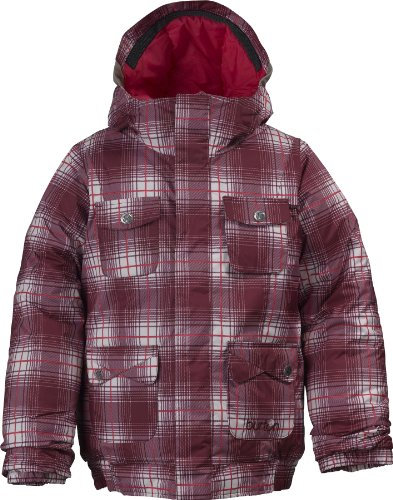 BURTON Kinder Snowboardjacke Girls Kinder TWIST BMR, BRIGHT WHITE BLUR PLAID, XL, 232393