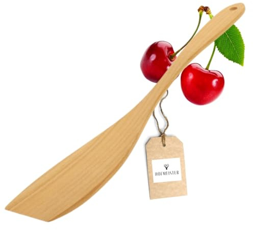 HOFMEISTER® Pfannenwender Kirschholz geschwungen 29,5 cm -, hitzebeständig & plastikfrei, keine Kratzer in Pfannen, kein Plastik im Essen, 100% Naturprodukt, aus Holz
