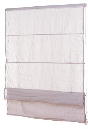 Ventanara® Raffrollo ohne Bohren Klemmfix Raffgardine inklusive Montagematerial (40 x 130 cm, Grau)