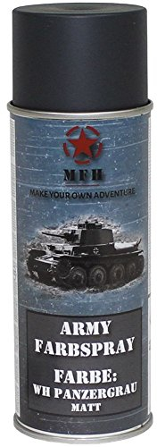 Armeeverkauf BW Army Farbspraydosen Sprühfarbe Armeelack 400ml DS 13,25 ?/L Panzergrau matt