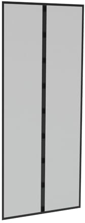 Windhager Insektenschutz Türvorhang Magnet, Insektenvorhang, Magnet Fliegengitter Tür, Moskitoschutz, 95 x 215 cm, schwarz