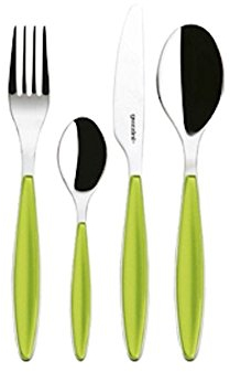 Guzzini 2300.84 - Set di Posate Feeling, 24 Pezzi, Colore: Verde