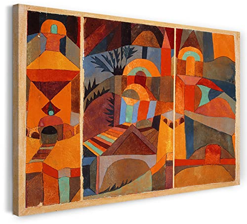 Printed Paintings Leinwand (100x70cm): Paul Klee - Tempelgärten (1920)