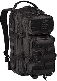 Mil-Tec 14002288, Zaino Bambine E Ragazze, Tactical Black, Taglia unica