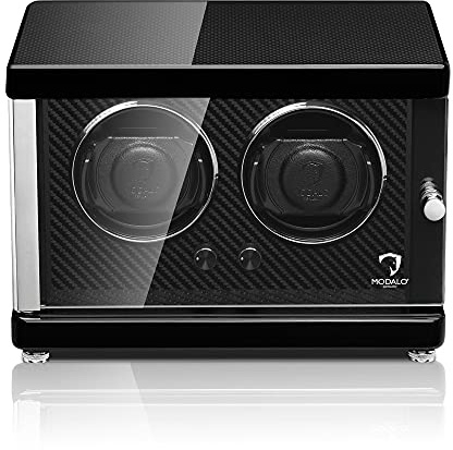 MODALO Uhrenbeweger (Watch Winder) Ambiente MV4 für 2 Uhren Carbon Design…