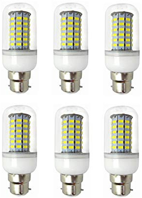 Welsun LED Light Bulb B22 10W Ac/Dc 12-60 Volt for RV Camper Marine, Solar Power Light and Off Grid 6pcs/lot (Color : Warm Wite)