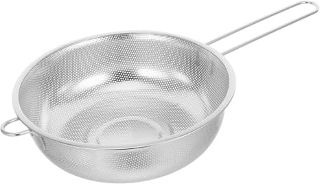 Cabilock Küchensieb Edelstahl Mit Griff Siebkorb Groß Für Gemüse Obst Nudeln Fleisch Und Meeresfrüchte Abtropfsieb Zum Waschen Spülen Und Schnellen Abtropfen