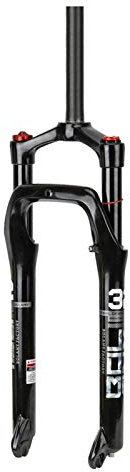 QHY Air Mountainbike MTB Vorderradgabel 26 27,5 29 Zoll 100 mm Travel, 3,8 cm leichte Scheibenbremse Fahrrad Federgabel Manuelle Lockout für 1,5-2,4 Zoll Reifen (Farbe: Schwarz, Größe: 24 Zoll)