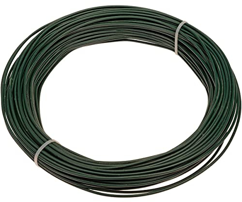 HaGa® Filo di serraggio 3 mm x 10 m, zincato, per recinzioni metalliche, verde, durevole, resistente ai raggi UV