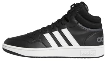adidas Uomo Hoops 3.0 Mid Lifestyle Basketball Classic Vintage Shoes, Core Black / Cloud White / Grey Six, 43 1/3 EU