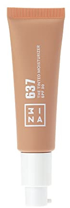 3INA MAKEUP - The Tinted Moisturizer SPF30 637 - Honey beige BB Cream - Foundation with Hyaluronic Acid and SPF30 - Tinted Moisturiser for All Skin Tones - Vegan - Cruelty Free
