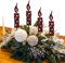 KRONLY 4 candele da giardino, 24 cm, spina di ruggine, Natale, Avvento, resistente alle intemperie, decorazione da giardino, per esterni in metallo