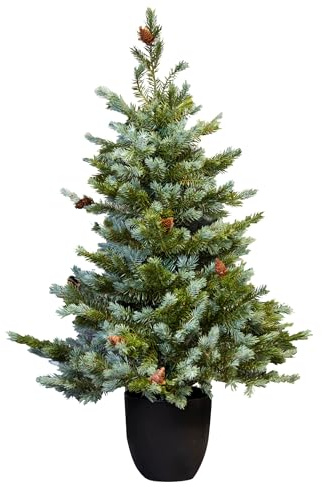 Christmas Tree World | 3ft Artificial Unlit Cairngorm Pine | Natural and Realistic Look, Bushy and Luxury Quality Moulded Plastic Tips | Easy to Assemble and Take Down | 73cm Diameter