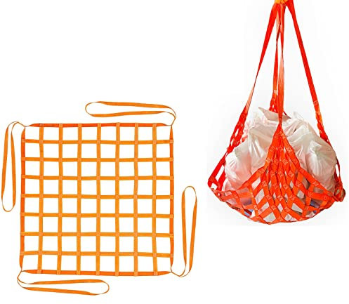 GUODDM Flachschlingen Hebenetz - Polyester Hebenetz, Anhängernetz, Hebegurte, Strapazierfähiges Polyester Schlepphebenetz (Size : 3 X 3M/Mesh 15cm/Load 2.5t)