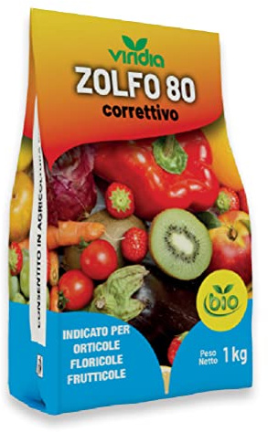 1 Kg 80% Zolfo Concime Organico azotato agricolo Agricoltura Biologica Serra Giardinaggio orto Vitecura dell’orto, delle piante da frutto e ornamentali