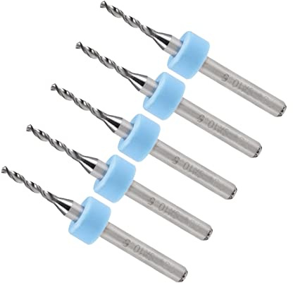 CoCud Micro PCB Trapano Punte, 1/8 Gambo 1.5mm Taglio Taglio, Tungsteno Carburo Stampa Circuito Scheda Trapano Punta - (per CNC Perforazione Incisione Macchina), 5 pezzi