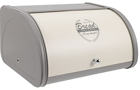 Homoyoyo Rollbrotkasten Metall Box Clamshell Brotbox Kuchenbehälter Küche Brotkasten Eisen Brotbox Brotkorb Desktop Verzinktes Eisen