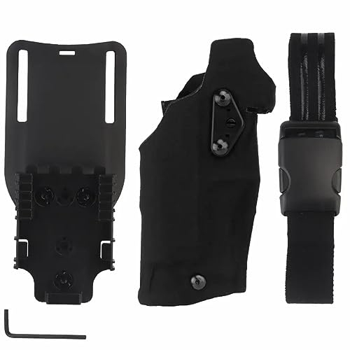 Fotrsta Taktisch Pistole Holster Für Glock 17/19 Rechtes Bein Pistolen Holster Kompatibel X300 X300U Jagdwaffenzubehör Automatischen Verriegelungssystem Einstellbare Bein Holster Tasche