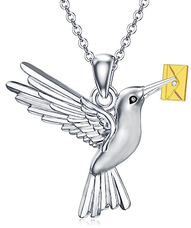 YAFEINI Fledermaus/Eule/Kolibri/Biene/Frosch/Schildkröte/Elefant/Schmetterling/Schlange Kette für Damen Silber 925 Haslkette Anhänger Halloween Schmuck Geschenke für Damen Mädchen