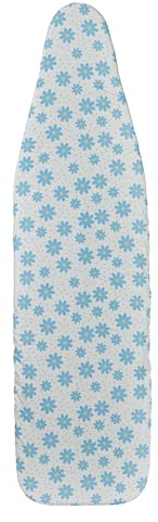 Household Essentials Deluxe Ironing Board Replacement Pad and Cover, Blue Floral Pattern