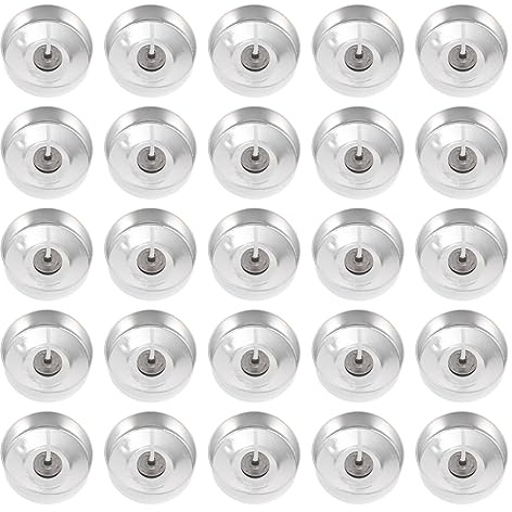 TEHAUX Lot de 100 Coupelles Aluminium pour Bougies Chauffe-Plat Vides Kit Accessoires Fabrication Bougies Maison 1.50Cm Profondeur 3.80Cm Diamètre