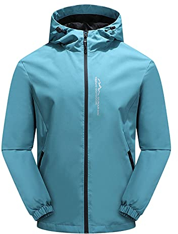 Waterproof Jacket Mens Hiking | Men'S Outdoor Lightweight Waterproof Jackets With Zipper Pockets Outdoor Raincoat Packaway Breathable Windproof Shell Jacket For Travelling, Camping, Running