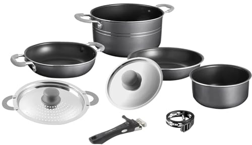 BRUNNER Camping Koch Geschirr Set Flavor 7+1 20 cm Outdoor Küche Topf Pfanne Alu