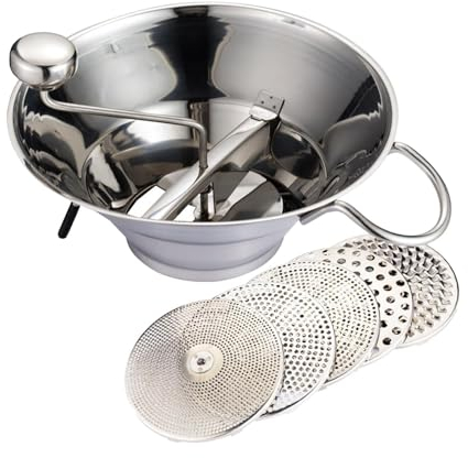 DimyFew Passaverdure passaverdure a manovella con 5 Dischi macinanti Passaverdure per pomodori