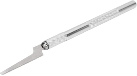 LOCADENCE Mini Hand Saw Model Tools, Craft Razor Saw Hacksaw Tool with 2 Different Blades, Aluminum Alloy and Steel Mini Hand Saw Model Craft for Woodworking DIY Projects