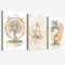 3 Pcs Marco de Madera Cuadro Moderno Árbol de la Vida Yin Yang Lienzo Decorativos Budismo Zen Flor de Loto Beige Árbol Pintura Imagen Cuadros Decoracion Salon Dormitorios Pasillo Baño 30cmx40cmx3